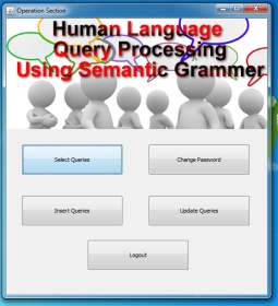 Human Language Based SQL Query Processing